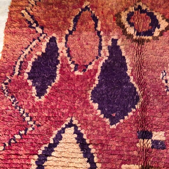Vintage 1990s Rhamna Handwoven Moroccan Rug - Wool carpet - Picture 5 of 8